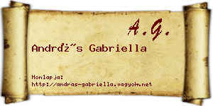András Gabriella névjegykártya