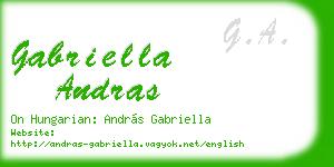gabriella andras business card