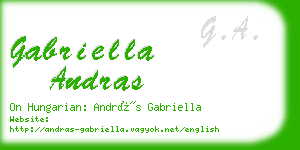 gabriella andras business card